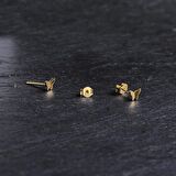 14 Ayar Altın Minik Kelebek Küpe 0,69 gr