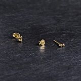 14 Ayar Altın Minik Top Küpe 0,72 gr