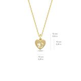 14 Ayar Altın Kelebekli Kalp Kolye 1,88 gr