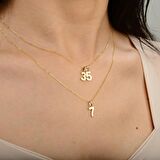 14 Ayar Sekiz Rakamı Altın Kolye 1,7 gr