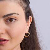 14 Ayar İtalyan Halka Altın Küpe 3,6 gr