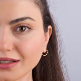 14 Ayar İtalyan Çark Altın Küpe 2,45 gr