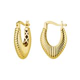 14 Ayar İtalyan Modern V Altın Küpe 3,7 gr