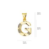 14 Ayar Altın G Harfi Kolye Ucu 0.62 gr