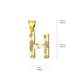 14 Ayar Altın H Harfi Kolye Ucu 0.64 gr