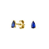 14 Ayar Safir Taşlı Altın Küpe 0,75 gr