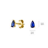 14 Ayar Safir Taşlı Altın Küpe 0,75 gr
