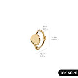 14 Ayar Modern Tek Minik Yuvarlak Halka Altın Küpe 0,50 gr