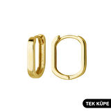 14 Ayar Altın Modern Tek Halka Küpe 0,98 gr