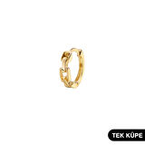 14 Ayar Tek Halka Altın Küpe 0,55 gr