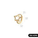 14 Ayar Tek Yıldız Halka Altın Küpe 0,65 gr