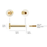 1,5 mm Top Altın Piercing