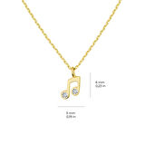 14 Ayar Altın Nota Kolye 1.35 gr