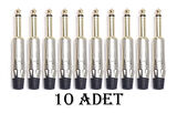 6.3 mm Mono Çivi Gitar Jak Gold - 10 ADET