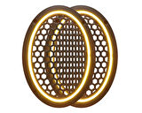 Neon Işıklı (6x9) İnç Kaliteli Plastik Hoparlör Ve Midrange Kapağı - 2 Adet - Amber - Gün Işığı