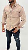 Jeremy Denim Classic Oversize Premium Kot Erkek Mavi Jean Gömlek