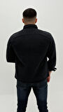 Aidan Denim Mavi Black Vintage Classic Kot Erkek Jean Gömlek