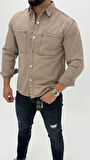 Aidan Denim Mavi Black Vintage Classic Kot Erkek Jean Gömlek