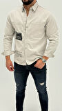 Jayden Classic Denim Black Dıgıtal Baskılı Vintage Jean Erkek Gömlek