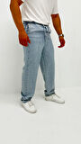 Rockridge Kot Classic Bel Lastik Vintage Buz Mavi Denim Straight Erkek Jean Pantolon