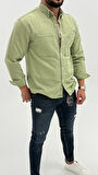 Jeremy Denim Classic Oversize Premium Kot Erkek Mavi Jean Gömlek 