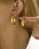 Trend Gold Çelik Küpe Sns302006