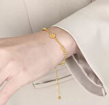 Çiçek Gold Çelik Bileklik Sns098
