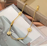 Çiçek Gold Çelik Bileklik Sns098