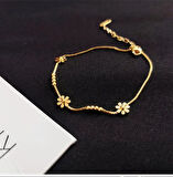 Çiçek Gold Çelik Bileklik Sns098