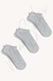 Mono Socks - 3lü Kırmızı Çentikli Dikişsiz Premium Pamuklu Çorap