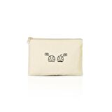 Sevimli Karakter Baskılı Clutch Makyaj Çantası