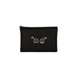 Sevimli Karakter Baskılı Clutch Makyaj Çantası