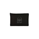 Yağmur Baskılı Clutch Makyaj Çantası