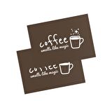 Kahve Temalı Motto Kartı / Kartpostal