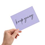 Keep Going Motto Kartı / Kartpostal