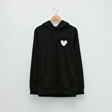 Kalp Baskılı Özel Tasarım Baskılı Hoodie