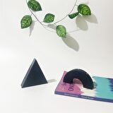 Dekoratif 2'li Geometrik Mum Seti