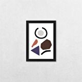 Soyut Temalı Çerçeveli Tablo B 21x30 cm