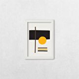Geometrik Şekiller Çerçeveli Tablo C 13x18 cm