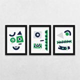Karnaval Temalı 3'lü Çerçeveli Tablo Seti 13x18 cm