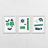 Karnaval Temalı 3'lü Çerçeveli Tablo Seti 21x30 cm