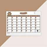 Sevimli Kedi Aylık Planlayıcı C (12 Adet)