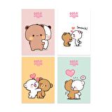 Anime Serisi Milk and Mocha Poster Kart 4'lü Set