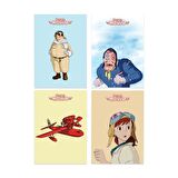 Anime Serisi Porco Rosso Poster Kart 4'lü Set