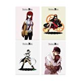 Anime Serisi Steins Gate Poster Kart 4'lü Set