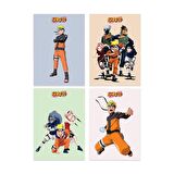 Anime Serisi Naruto Poster Kart 4'lü Set