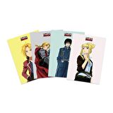 Anime Serisi Full Metal Alchemist Poster Kart 4'lü Set
