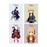 Anime Serisi Pandora Hearts Poster Kart 4'lü Set
