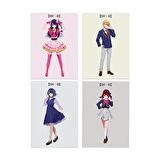 Anime Serisi Oshi No Ko Poster Kart 4'lü Set