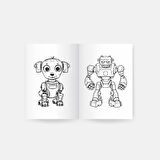 Robotlar Boyama Kitabı 2'li Set